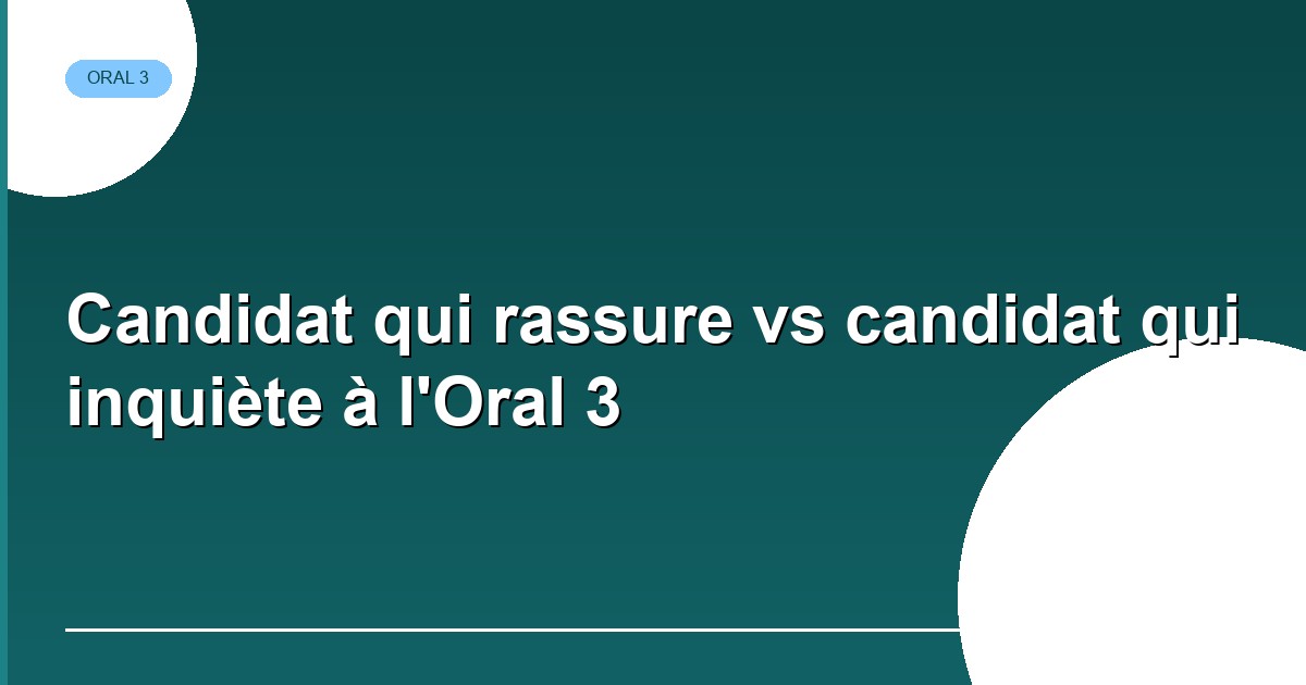 Candidat qui rassure le jury à l'Oral 3 CAPEPS